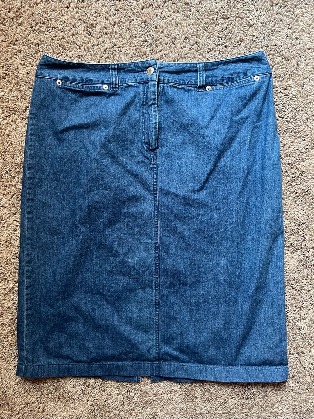 Pendleton Dark Blue Denim Pencil Skirt